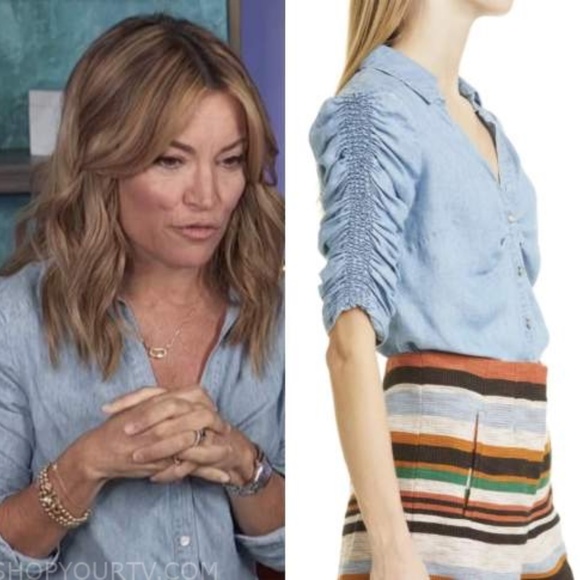 Veronica Beard Denim Lt Porta Chambray Shirt - Picture 4 of 4